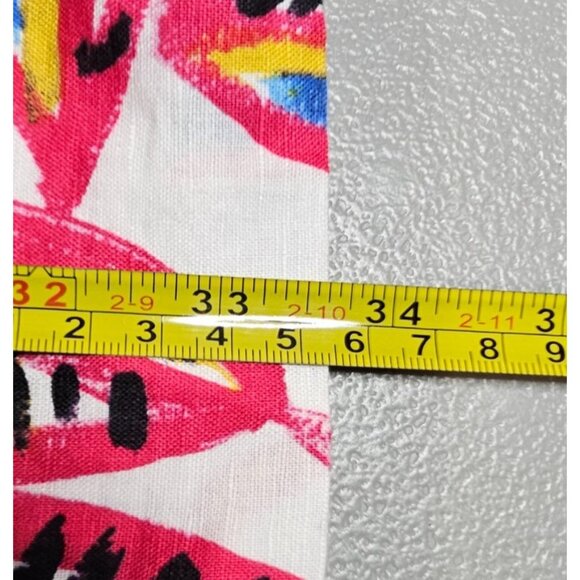 J. Crew Womens S One Shoulder Linen Blend‎ Leaf Print Sheath Dress - Picture 11 of 14